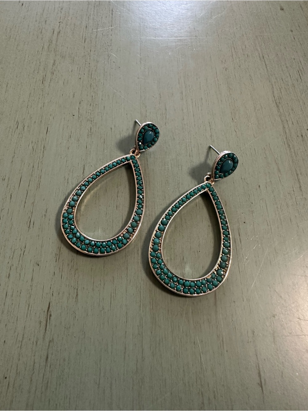 Francesca's Collections Teardrop Turquoise Dangle Earrings